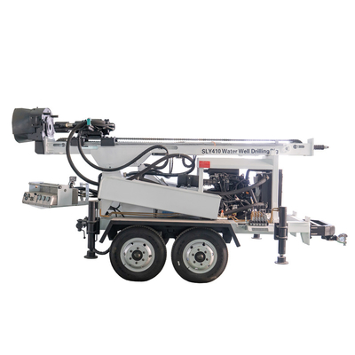 Plataforma de perforación montada remolque hidráulico de Borewell del agua SLY410